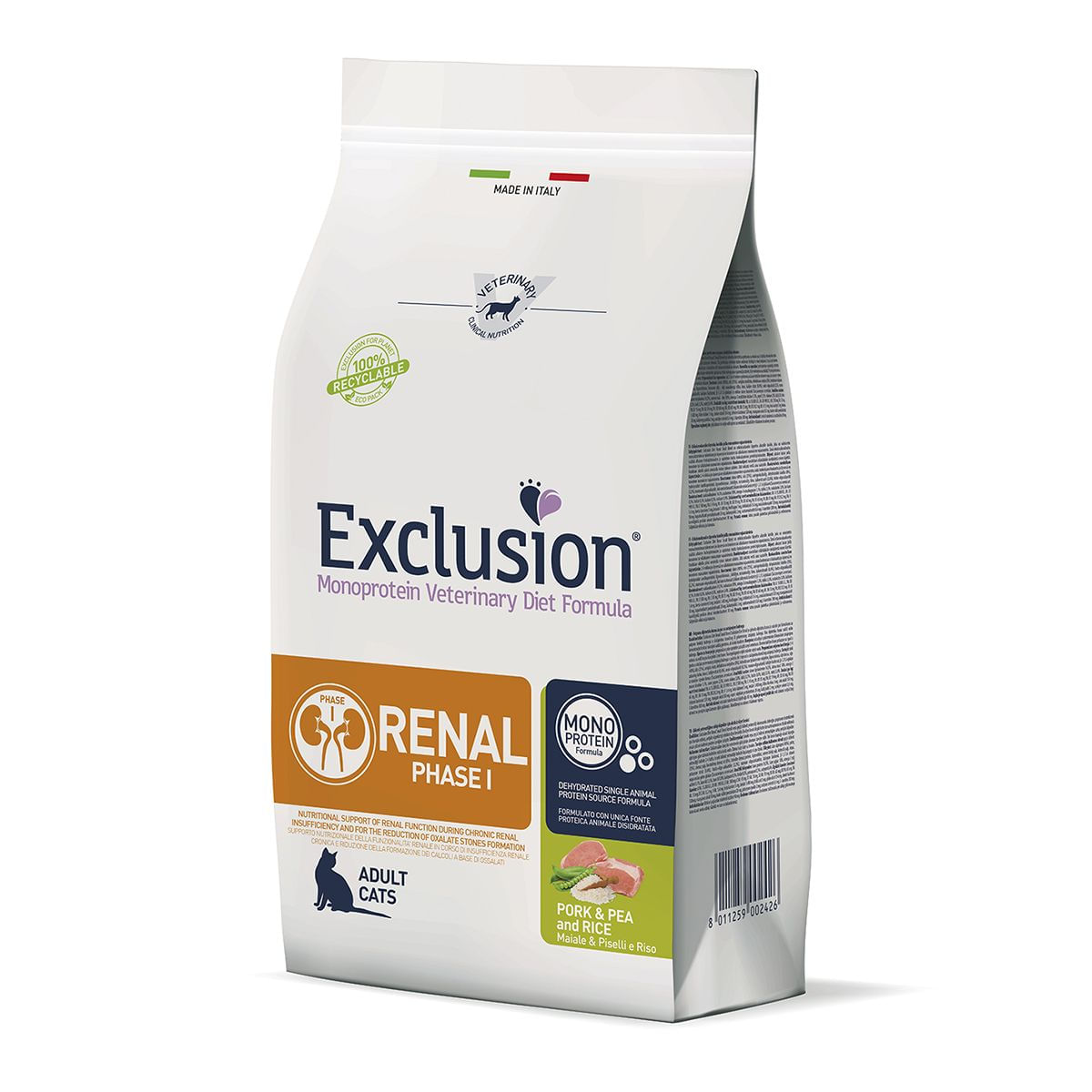 Exclusion Diet Formula Renal Fase 1: Maiale, Piselli e Riso