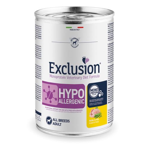 Exclusion Dog Diet Hypoallergenic All Breeds Lattina 400G