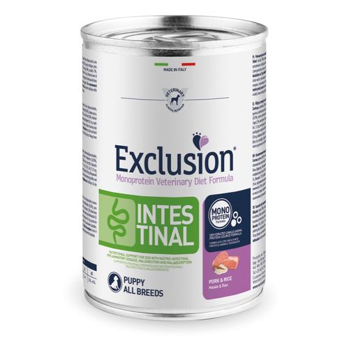 Exclusion Dog Puppy Diet Intestinal Lattina 400G Maiale