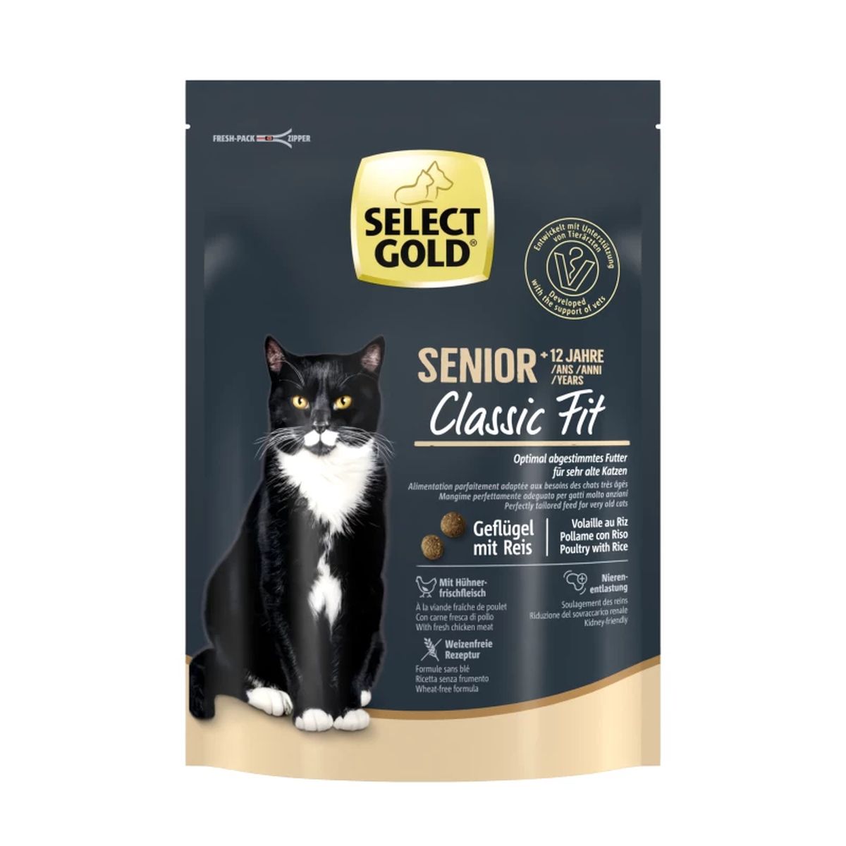 Select Gold Cat Senior +12 Pollame con Riso | Arcaplanet