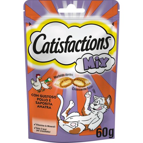 Catisfactions Snack per Gatto con Pollo e Anatra