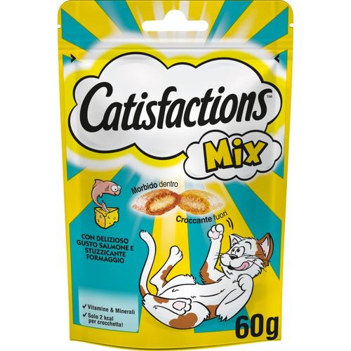 Catisfactions Snack per Gatto con Salmone e Formaggio