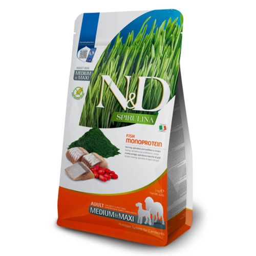 N&D Dog Spirulina Adult Medium&Maxi Aringa