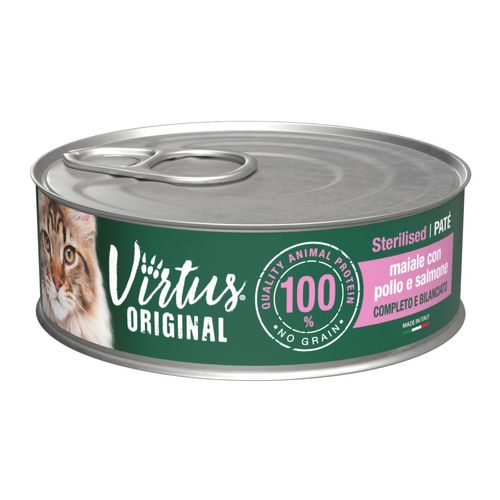 Virtus Cat Sterilized Paté Lattina Multipack 12x85G
