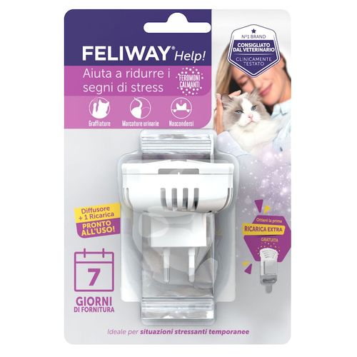 Feliway Help Diffusore+Ricarica 7 Giorni