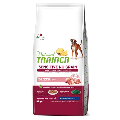 Natural Trainer Sensitive No Grain Medium&Maxi Maiale