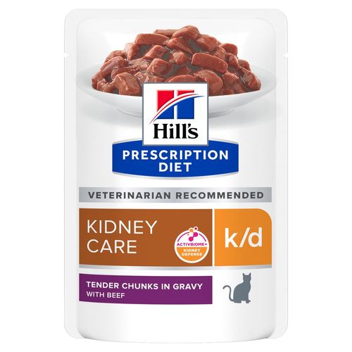 Hill's Prescription Diet k/d  Kidney Care Alimento Umido per Gatti con Manzo