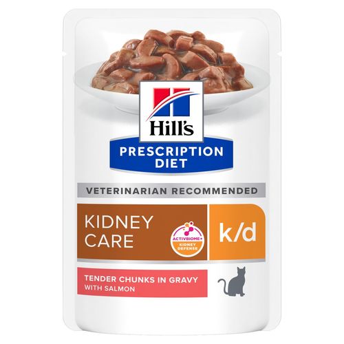 Hill's Prescription Diet k/d Kidney Care Alimento Umido per Gatti con Salmone