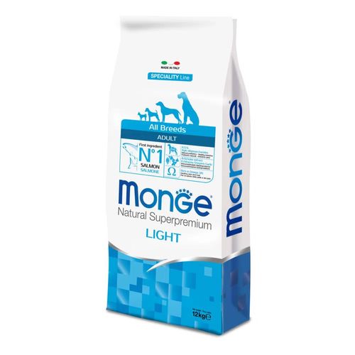 Monge Natural Superpremium Light Dog Adult All Breeds con Salmone