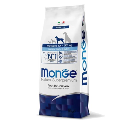 Monge Natural Superpremium Puppy&Junior Medium con Pollo