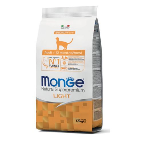 Monge Natural Superpremium Light Cat Adult con Tacchino