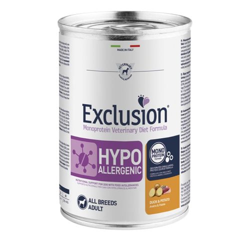 Exclusion Dog Diet Hypoallergenic All Breeds Lattina 400G