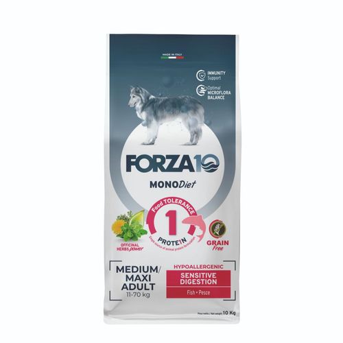 Forza10 MonoDiet Hypoallergenic Sensitive Digestion Dog Medium&Maxi Adult con Pesce