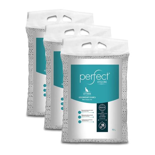 Kit Risparmio 3x10L Perfect Lettiera Agglomerante per Gatti