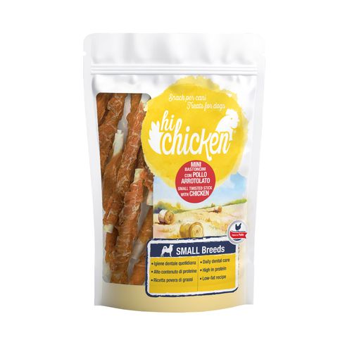 Hi Chicken Snack Dog Bastoncini Mini Arrotolati con Pollo 70G