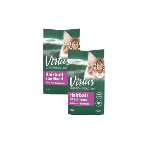 Kit Risparmio 2x1.8KG Virtus Cat Natural Selection Sterilised