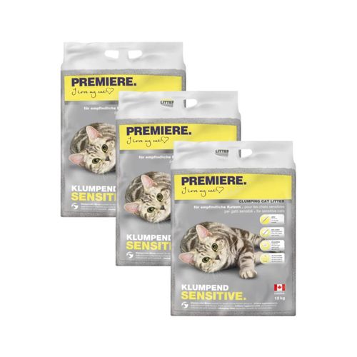 Kit Risparmio 3x12L Premiere Lettiera Gatto Sensitive