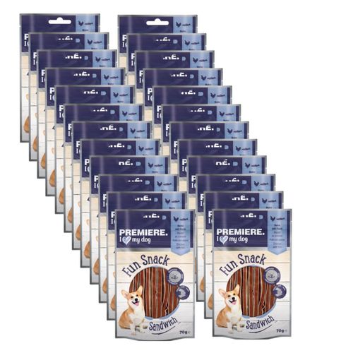 Kit Risparmio 24x70G Premiere Snack Dog Meat Sandwich