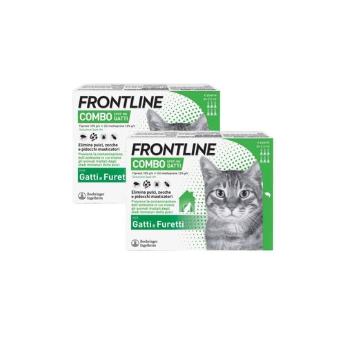 Kit Risparmio 2x6Pipette Frontline Gatto Combo Antiparassitario Spot On