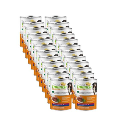 Kit Risparmio 24x400G Natural Trainer Sensitive Dog Medium Maxi