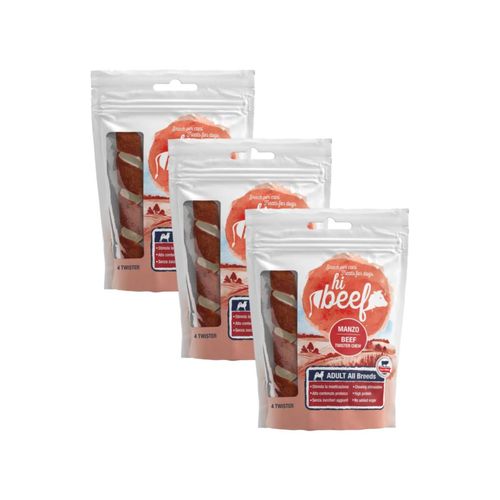 Kit Risparmio 3x140G Hi Beef Dog Snack Twister