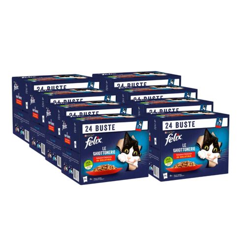 Kit Risparmio 192x85G Felix Le Ghiottonerie Cat Busta Multipack