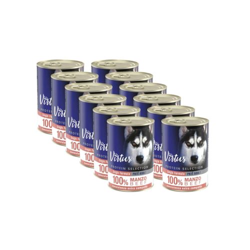 Kit Risparmio 12x400G Virtus Protein Selection Paté Compatto Dog