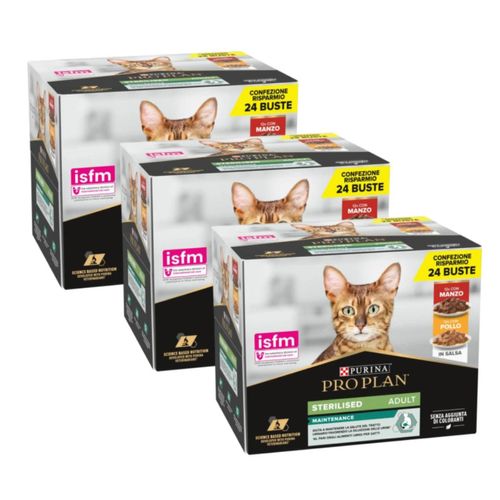 Kit Risparmio 72x85G Purina Pro Plan Cat Sterilised