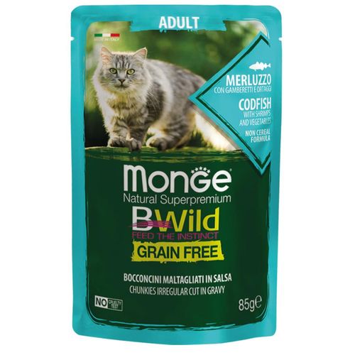 Monge Natural Superpremium BWild Cat Grain Free Busta Multipack 28x85G