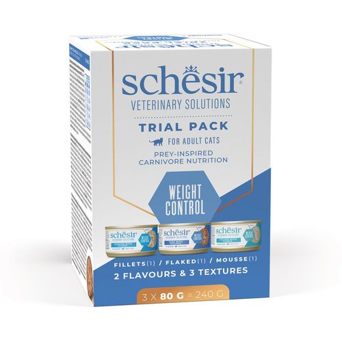 Schesir Veterinary Solutions Weight Control Cat Lattina Multipack 3x80G