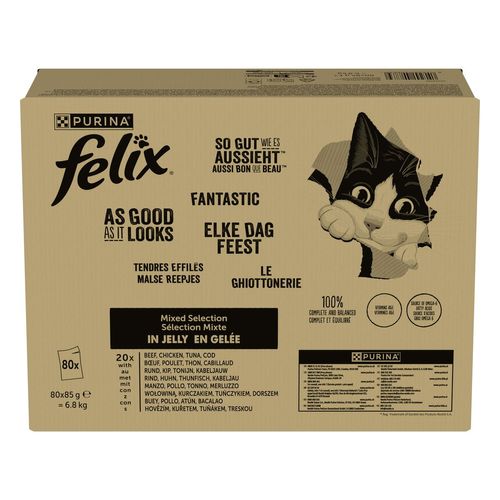 Felix Le Ghiottonerie Cat Busta Multipack 80x85G