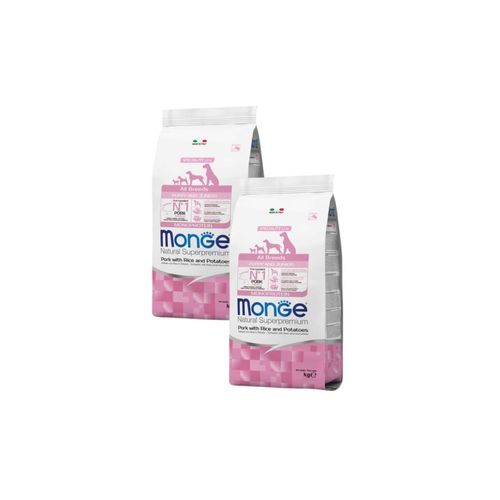Kit Risparmio 2x12KG Monge Natural Superpremium Puppy e Junior Maiale