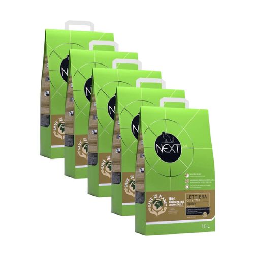 Kit Risparmio 5x10L Next Lettiera Gatto Vegetale