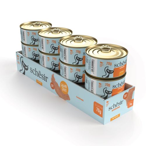Schesir Cat Sardine Soft Lattina Multipack 12x70G