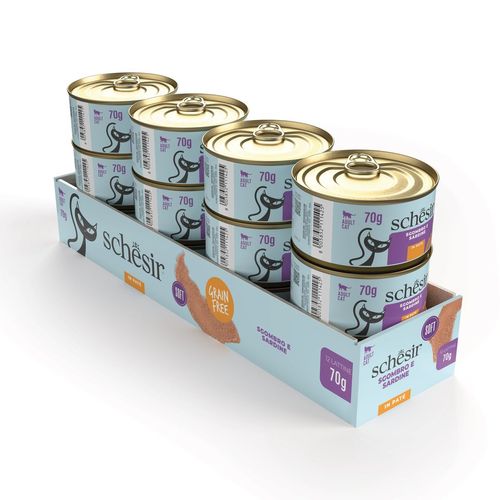 Schesir Cat Sardine Soft Lattina Multipack 12x70G