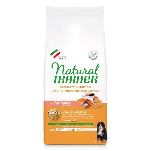 Natural Trainer Sensitive No Gluten Medium&Maxi Puppy con Salmone