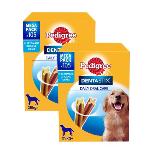 Kit Risparmio 2x105 PZ Pedigree Dentastix Snack Igiene Orale Cane