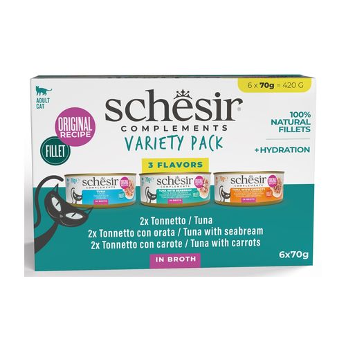 Schesir Cat Lattina Multipack 6x70G