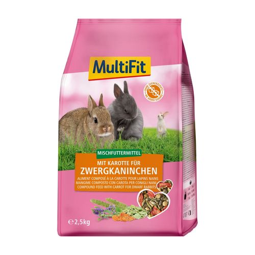 MultiFit Mangime per Conigli Nani alle Carote