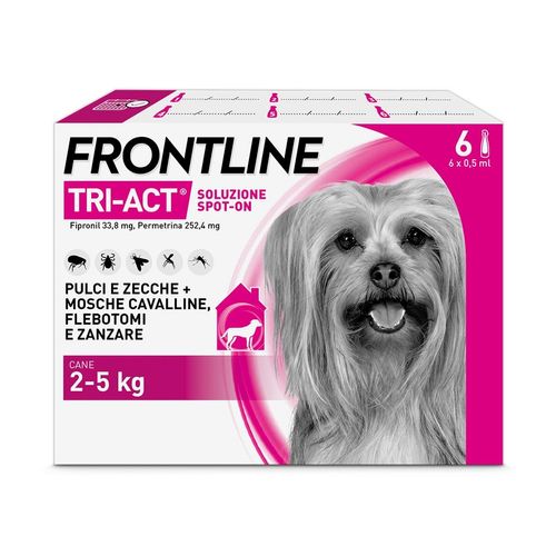 Frontline Tri-Act Antiparassitario Per Cani Contro Parassiti E Insetti Volanti 2-5Kg