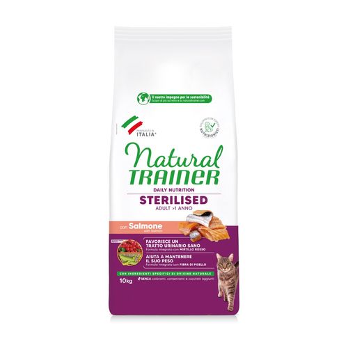 Natural Trainer Gatto Sterilised Salmone