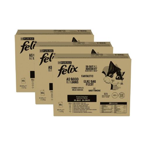 Kit Risparmio 240x85G Felix Cat Le Ghiottonerie