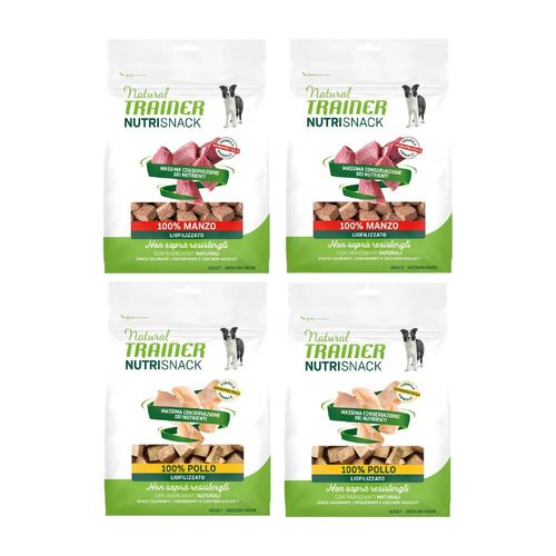 Set Prova Multigusto 4x50G Natural Trainer Dog Nutri Snack