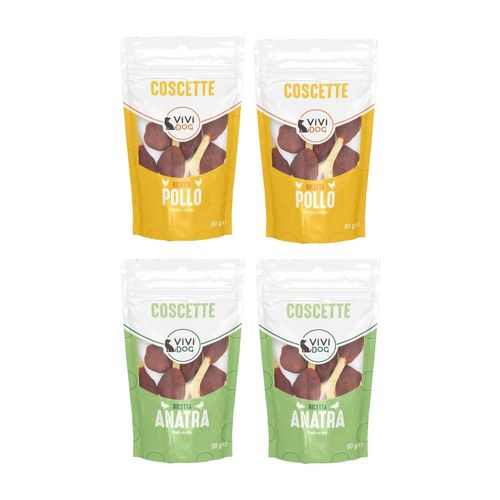 Set Prova Multigusto 4x80G ViVi Dog Snack Coscette