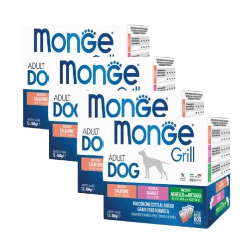 Kit Risparmio 48x100G Monge Dog Grill Busta