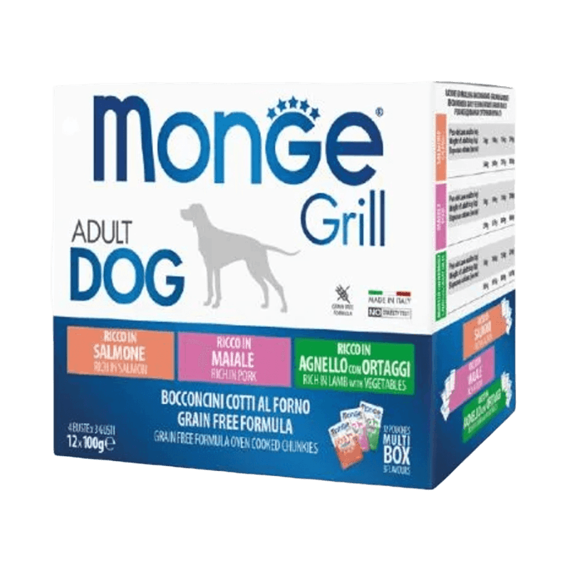 monge-grill-multipack-salmone-maiale-agnello-per-cane-12x100-g