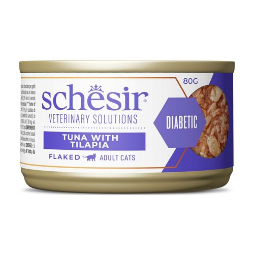 Schesir Veterinary Solutions Diabetic Cat Flaked Lattina 80G