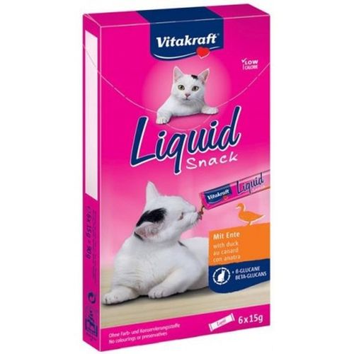 Vitakraft Cat Liquid Snack Anatra con Glucani 6x15G