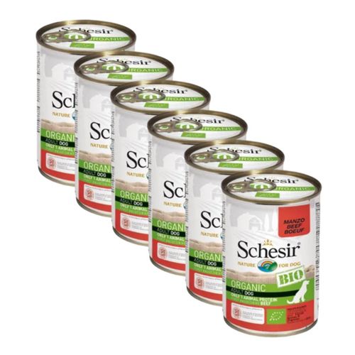 Kit Risparmio 6x400G Schesir Nature Bio Dog Lattina