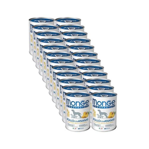 Kit Risparmio 24x400G Monge Monoprotein Dog Lattina